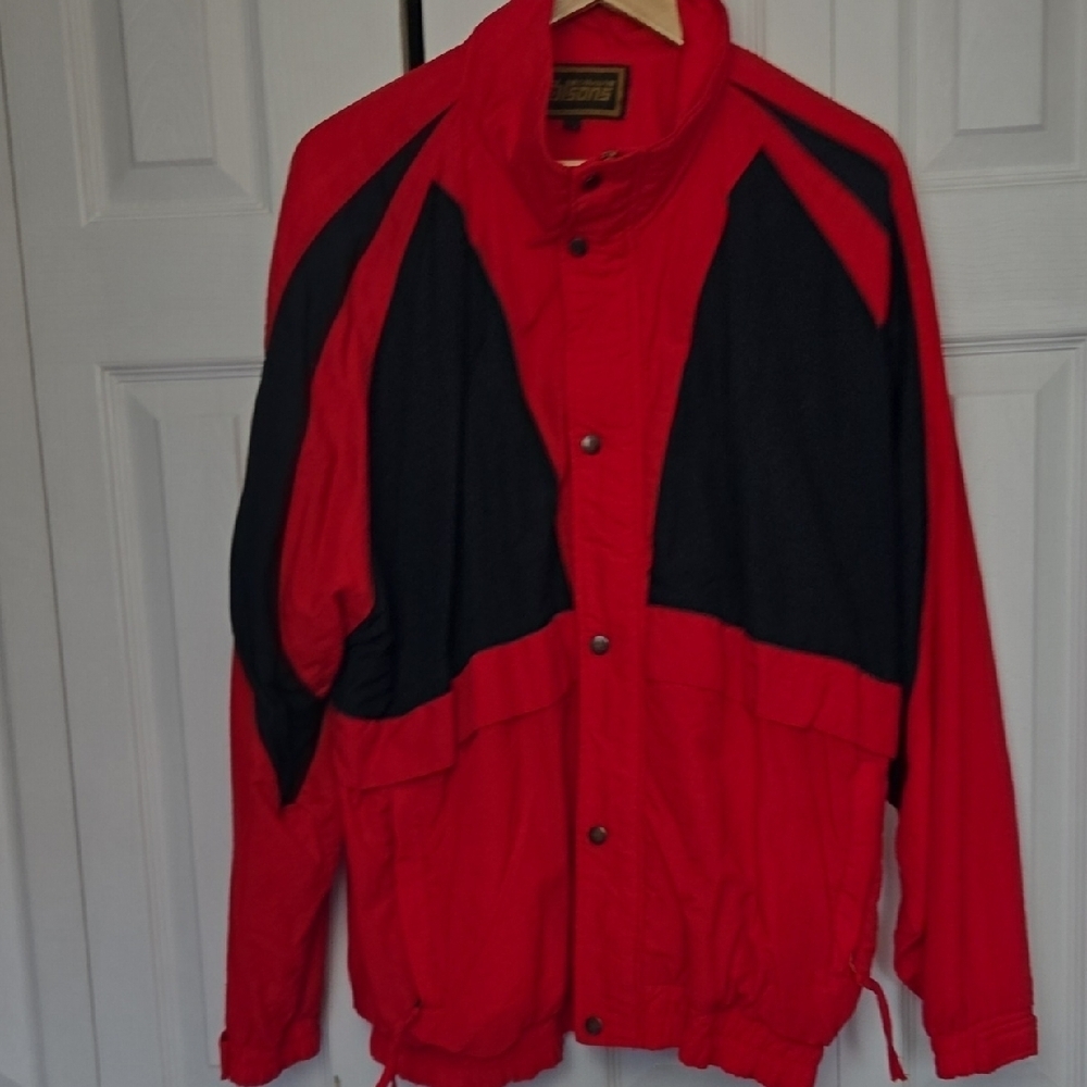 Red and Black Men's Windbreaker Jacket